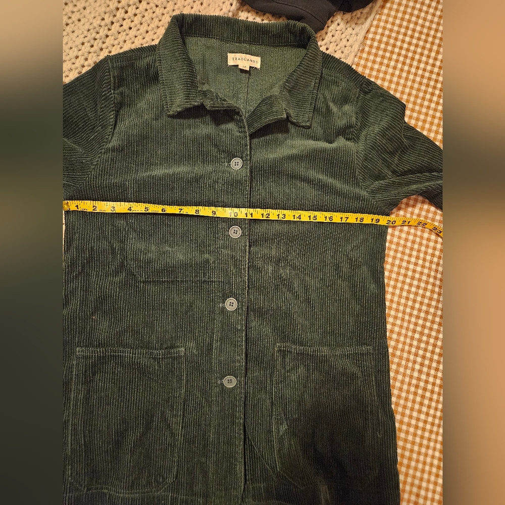 Tradlands Forest Green Corduroy Utility Jacket - Picture 7 of 8